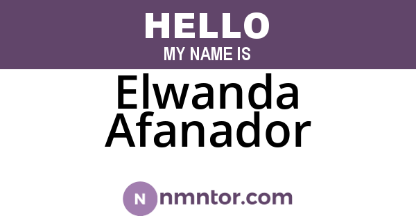 Elwanda Afanador