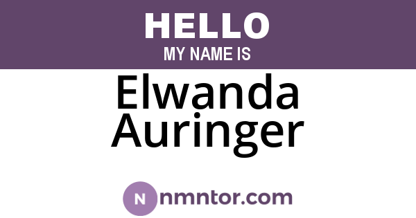 Elwanda Auringer