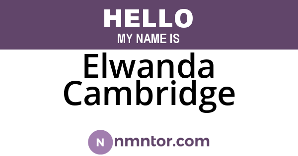 Elwanda Cambridge