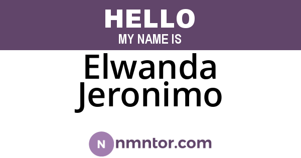 Elwanda Jeronimo