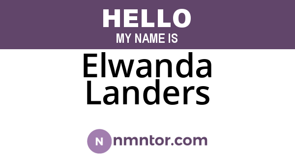Elwanda Landers