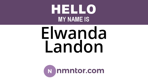 Elwanda Landon