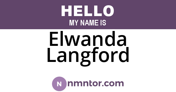 Elwanda Langford