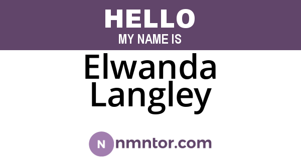 Elwanda Langley
