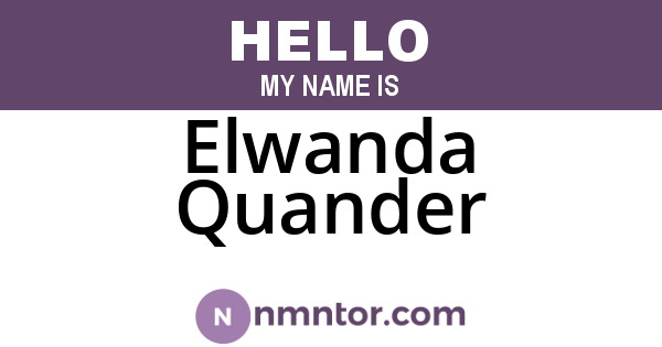 Elwanda Quander