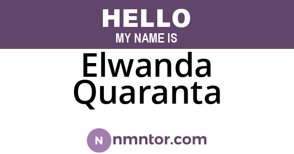 Elwanda Quaranta