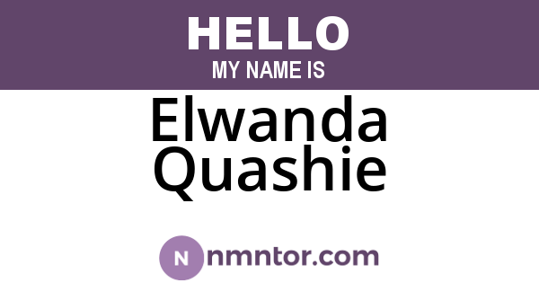 Elwanda Quashie