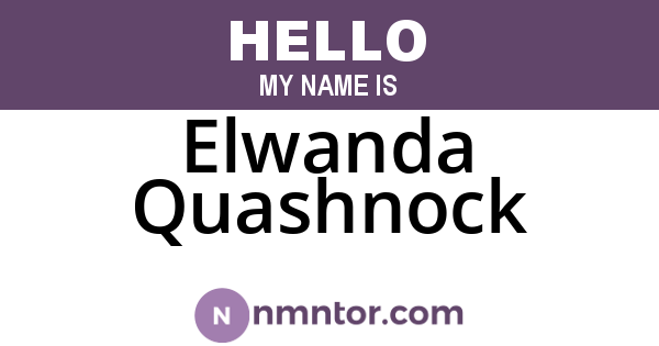 Elwanda Quashnock