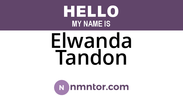 Elwanda Tandon