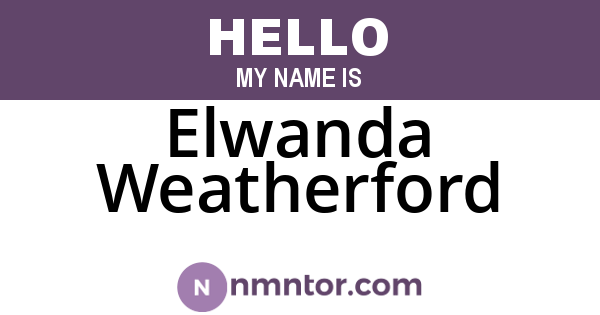 Elwanda Weatherford