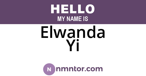 Elwanda Yi