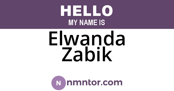 Elwanda Zabik