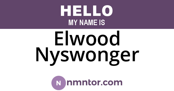 Elwood Nyswonger