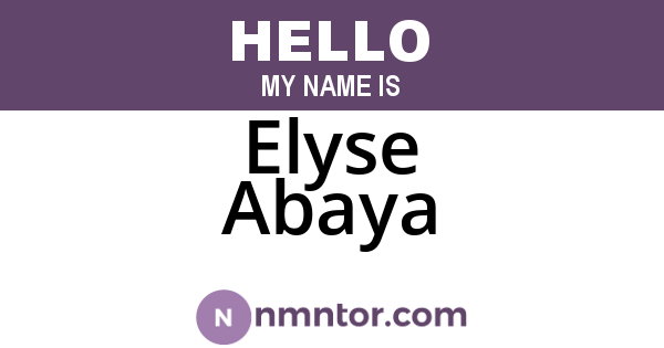 Elyse Abaya