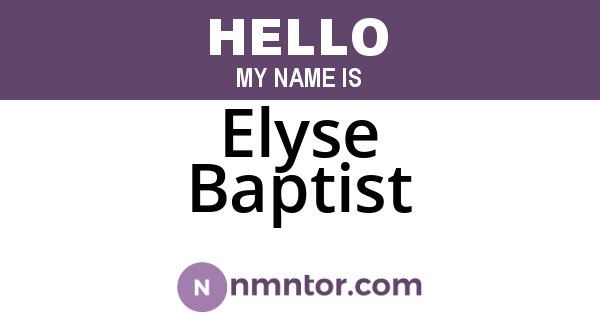 Elyse Baptist