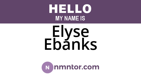 Elyse Ebanks