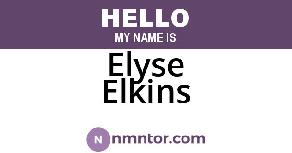 Elyse Elkins