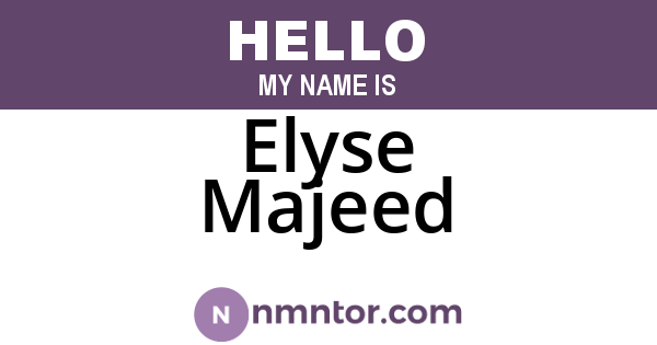 Elyse Majeed