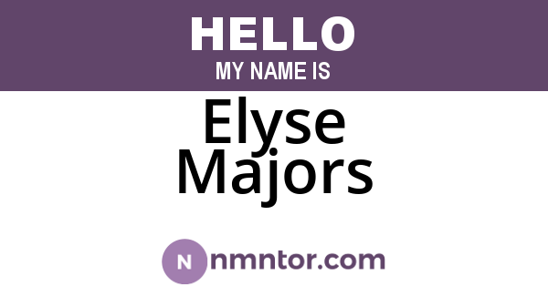 Elyse Majors