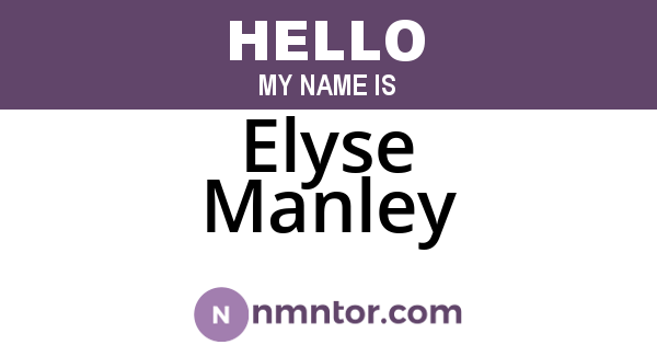 Elyse Manley