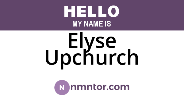 Elyse Upchurch
