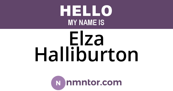 Elza Halliburton