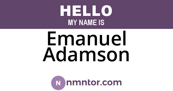 Emanuel Adamson