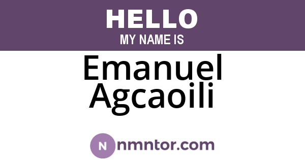 Emanuel Agcaoili
