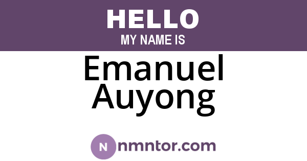 Emanuel Auyong