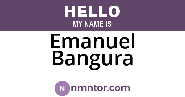 Emanuel Bangura