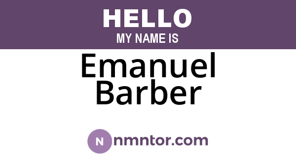 Emanuel Barber