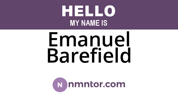 Emanuel Barefield