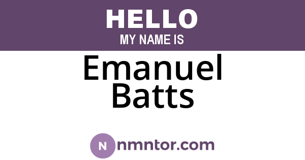 Emanuel Batts