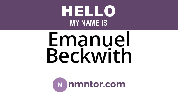 Emanuel Beckwith