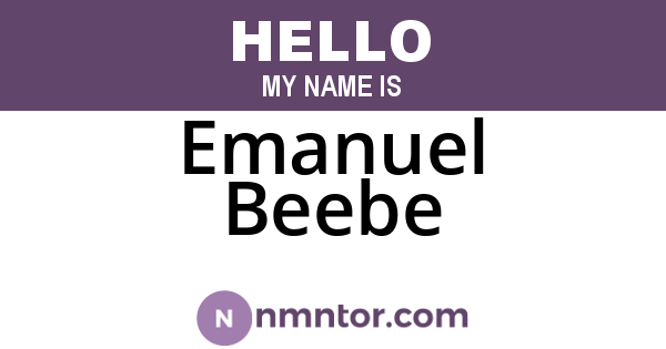 Emanuel Beebe
