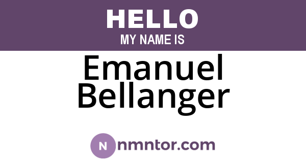 Emanuel Bellanger