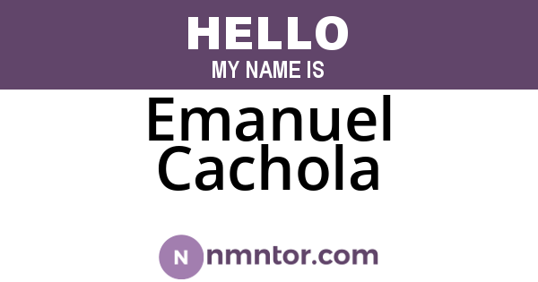 Emanuel Cachola