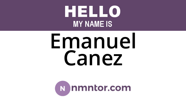 Emanuel Canez