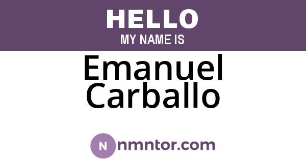 Emanuel Carballo