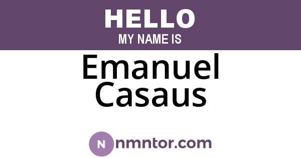 Emanuel Casaus