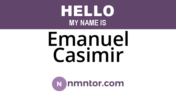Emanuel Casimir