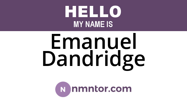 Emanuel Dandridge