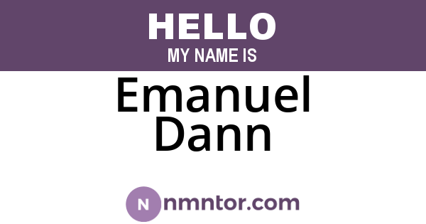 Emanuel Dann