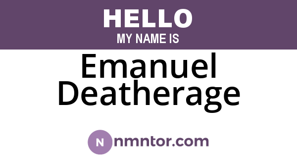 Emanuel Deatherage