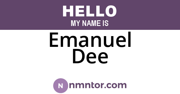 Emanuel Dee