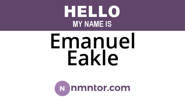 Emanuel Eakle