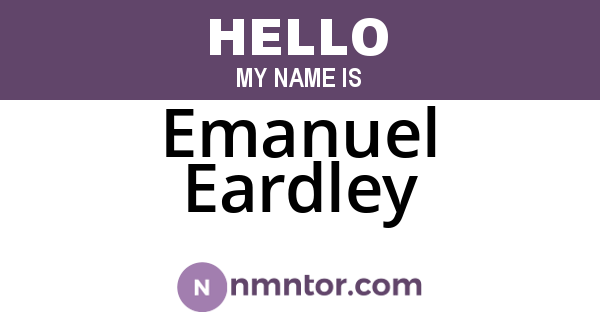 Emanuel Eardley