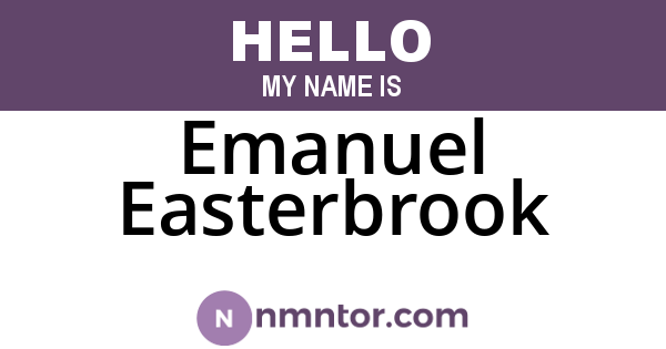 Emanuel Easterbrook