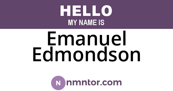 Emanuel Edmondson