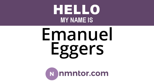 Emanuel Eggers